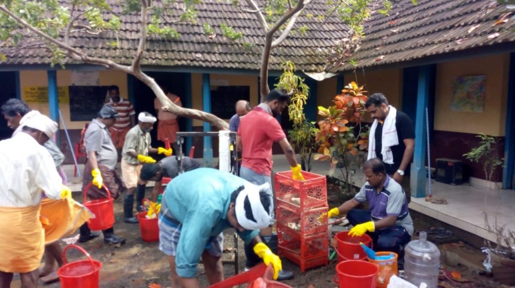 School cleaning at alappuzha