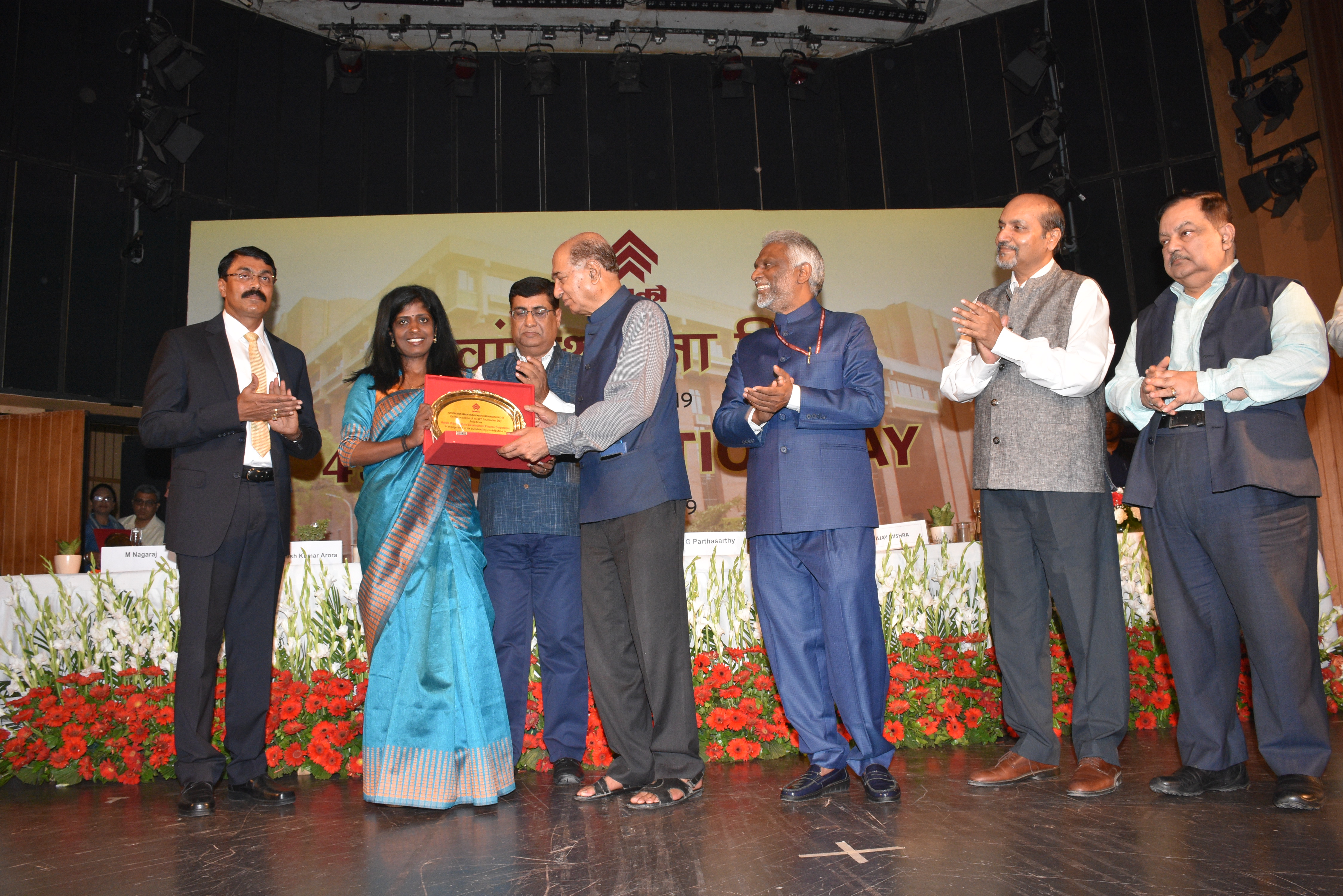 Roshni Pillai of Kudumbashree mission recieving award